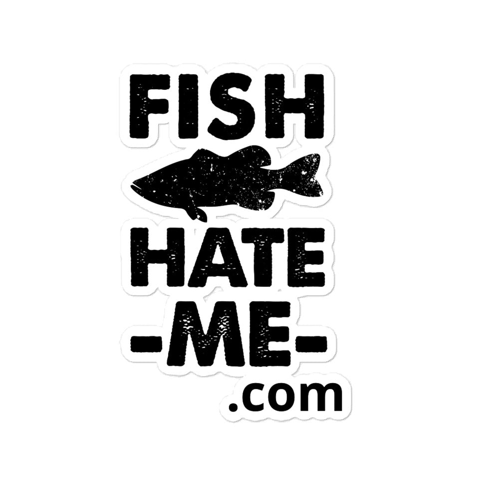 Fish Hate Me.COM- Bubble-free stickers
